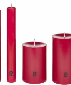 Lambert Stumpenkerze Burgunder - Durchgefärbt - 2 Kerzen - -Culti Shop unnamed file 1136