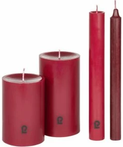 Lambert Stumpenkerze Burgunder - Durchgefärbt - 4 Kerzen - 3 Lambert Stumpenkerze Burgunder - Durchgefärbt - 4 Kerzen - -Culti Shop unnamed file 1138