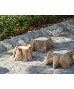 Jan Kurtz FLOWER Windlicht - Outdoor - Ø Ca. 20-30 Cm - Höhe 16 Cm - Natur -Culti Shop unnamed file 1176