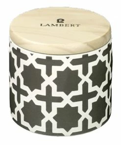 Lambert Ebba Orange & Ginger Duftkerze Steingrau Mit Deckel -