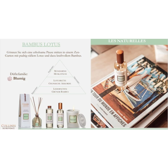 Collines De Provence Les Naturelles Bambus-Lotusblume Raumduft - 2 Collines De Provence Les Naturelles Bambus-Lotusblume Raumduft - – Bild 2