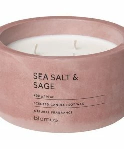 Blomus FRAGA Duftkerze XL Sea Salt & Sage - Whitered Rose -