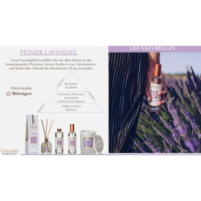 Collines De Provence Les Naturelles Feiner Lavendel Duftkerze - 2 Collines De Provence Les Naturelles Feiner Lavendel Duftkerze - – Bild 2