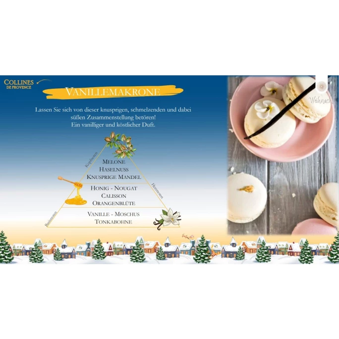 Collines De Provence Vanillemakrone Duftkerze - 2 Collines De Provence Vanillemakrone Duftkerze - – Bild 2