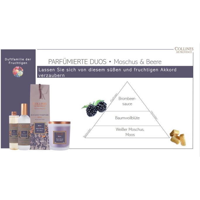 Collines De Provence Duos Parfumés Moschus & Beere Duftkerze - 2 Collines De Provence Duos Parfumés Moschus & Beere Duftkerze - – Bild 2