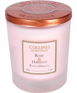 Collines De Provence Duos Parfumés Rose & Hibiskus Duftkerze -