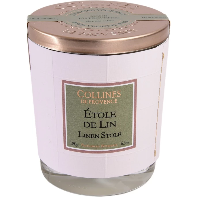Collines De Provence Couture Leinenstola Duftkerze - 1 Collines De Provence Couture Leinenstola Duftkerze -