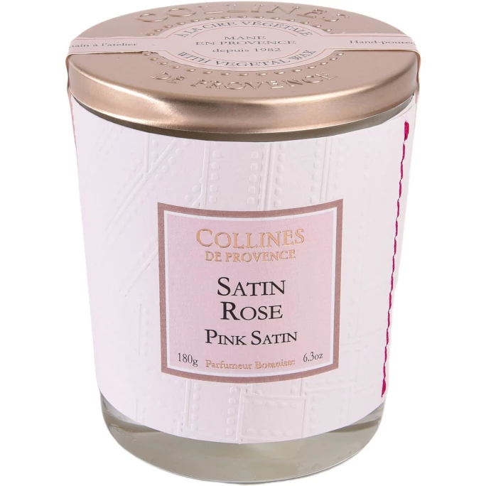 Collines De Provence Couture Rosa Satin Duftkerze - 1 Collines De Provence Couture Rosa Satin Duftkerze -