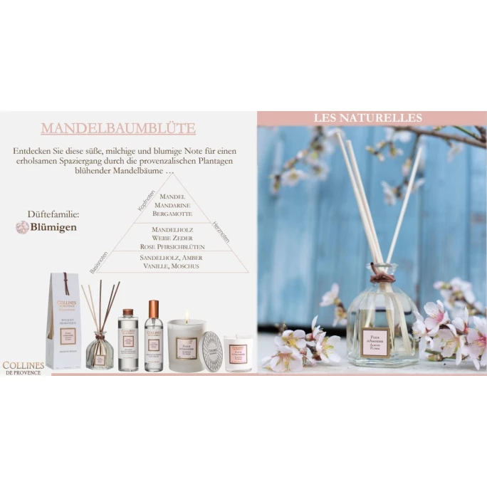 Collines De Provence Les Naturelles Mandelbaumblüte Duftkerze - 2 Collines De Provence Les Naturelles Mandelbaumblüte Duftkerze - – Bild 2
