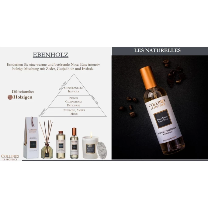 Collines De Provence Les Naturelles Ebenholz Duftkerze - 2 Collines De Provence Les Naturelles Ebenholz Duftkerze - – Bild 2