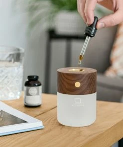 Gingko Smart Diffuser Lamp Tischlampe Mit Diffusor - 6,5x6,5x9 Cm - Kupfer/walnuss -Culti Shop unnamed file 89