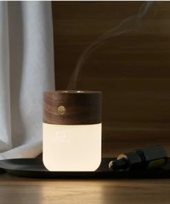 Gingko Smart Diffuser Lamp Tischlampe Mit Diffusor - 6,5x6,5x9 Cm - Kupfer/walnuss -Culti Shop unnamed file 90